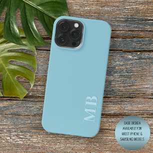 Custom Light Soft Turquoise Blue Coloured iPhone 13 Pro Max Case