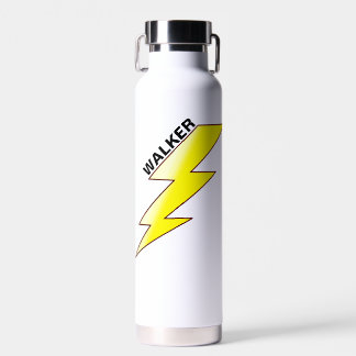 Custom Lightning Bolt for Boys - Personalised Name Water Bottle