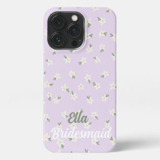 Custom lilac floral phone case