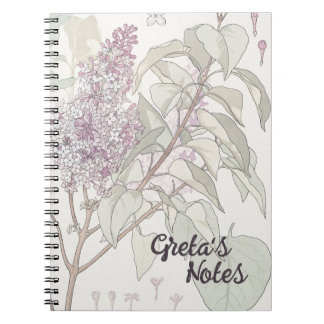 Custom Lilac Notebook