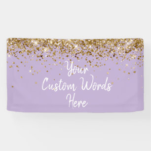 Custom Lilac Purple Birthday Party Photo Booth Banner