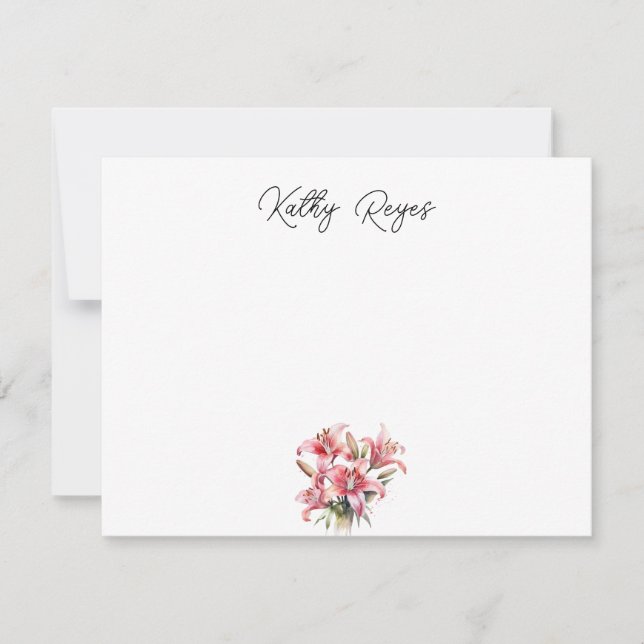 Custom Lily Note Card (Front)