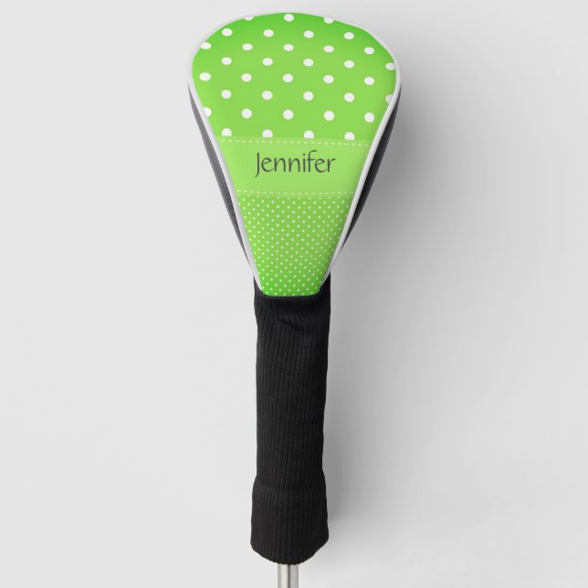 Custom Lime Green Ladies  Golf Head Cover (Front)