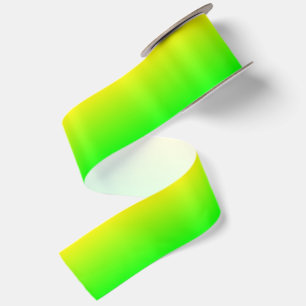 Custom Lime Ombre Satin Ribbon