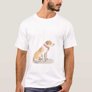 Custom Line Art Dog Mug | Personalised Pet Portrai T-Shirt