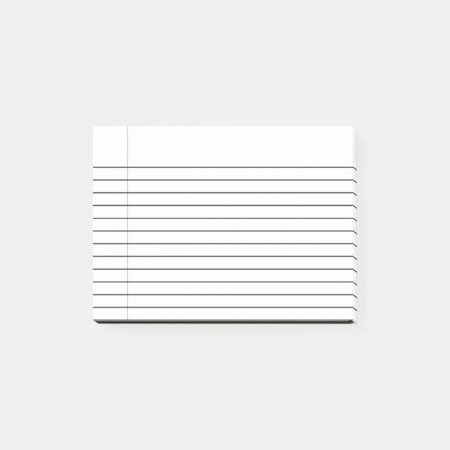 Custom Lined Notebook Paper Sticky Notes (Front)