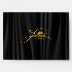 Custom - Lined Red and Black Faux Satin Envelope