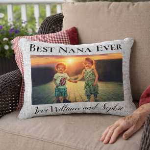 Custom Linen Best Nana Ever Photo  Decorative Cushion