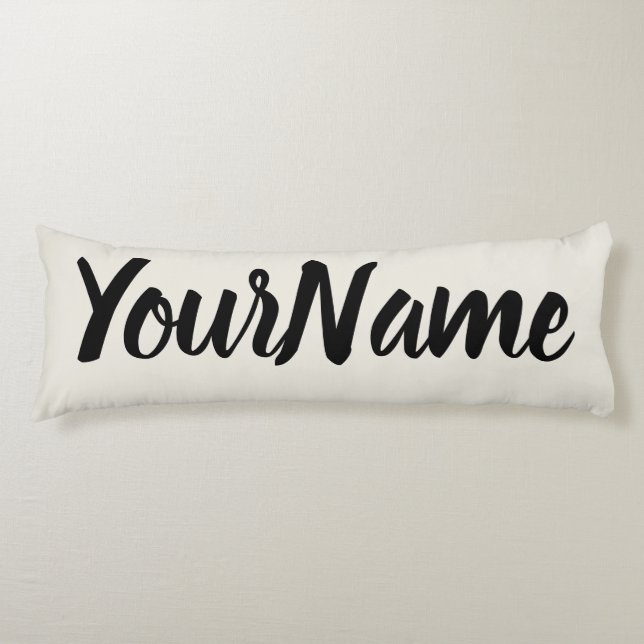 Custom Linen Cream Body Cushion (Front)