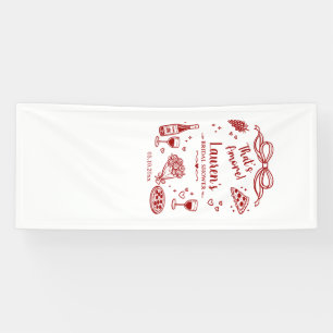 Custom Linen Wedding Banner, Bridal Shower Welcome Banner