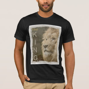 Custom Lion Elegant Modern Black Colour Template T-Shirt