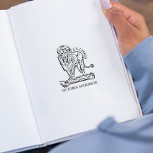 Custom Lion Ex Libris Bookplate