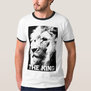 Custom Lion Face Mens Template Elegant Modern T-Shirt