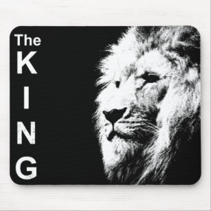 Custom Lion Head Pop Art Picture The King Template Mouse Mat