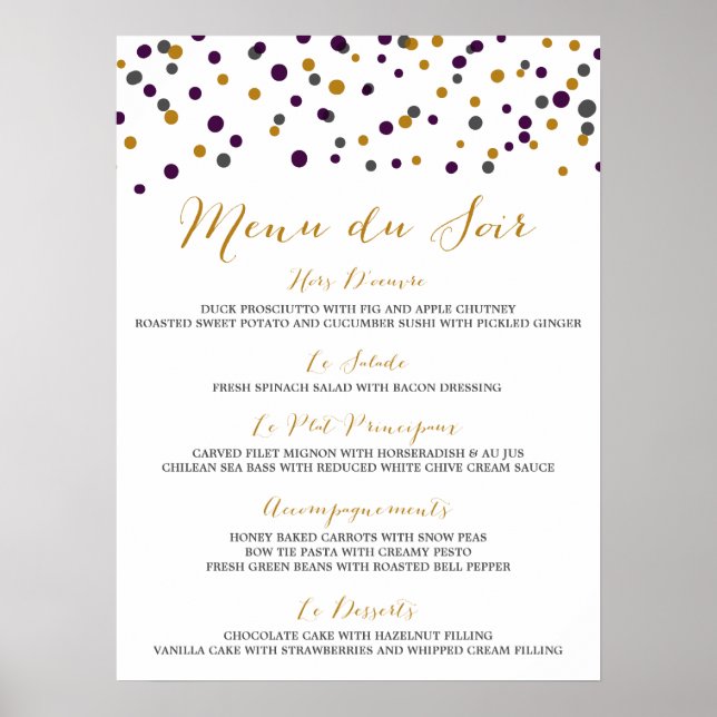 Custom Listing - Menu Poster (Front)