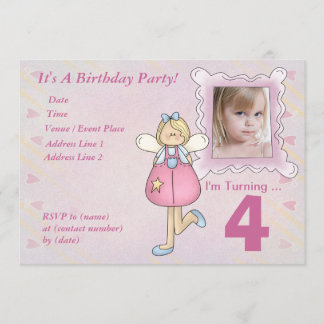 Custom Little Angel Birthday Party Invitation