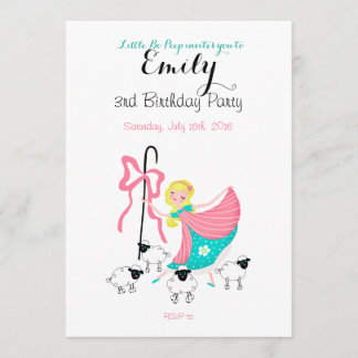 Custom Little Bo Peep invite