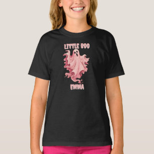 Custom Little Boo Pinkoween Watercolor Ghost T-Shirt