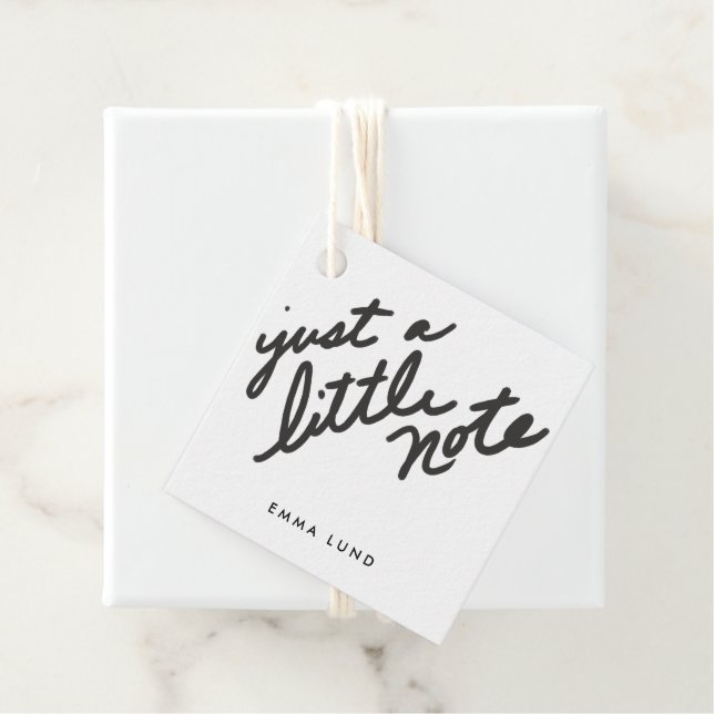 Custom Little Note Stationery Favour Tags (In Situ)