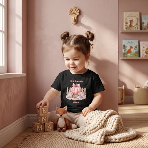 Custom Little Pumpkin Pinkoween Baby Watercolor Toddler T-Shirt