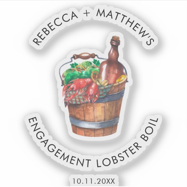 Custom Lobster Boil Engagement Party (Front)