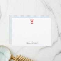Custom Lobster Logo Nautical Stationary