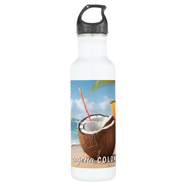 Custom Location Coco Loco 710 Ml Water Bottle (Front)