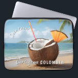 Custom Location Coco Loco Laptop Sleeve<br><div class="desc">Change the text fields as you wish. Using the editing tool, you can also change the fonts and their sizes and colors as you wish. See my store for more custom tropical items.</div>