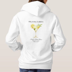 Custom Location Lemon Cocktail Wedding Party Hoodie