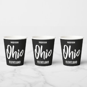 Custom Location, Name & Color Ohio Paper Cups