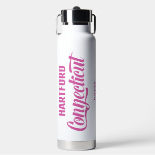 Custom Location & Name Connecticut Water Bottle