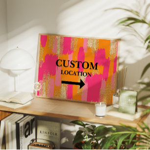 Custom Location Sign Preppy Dorm Decor