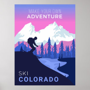 Custom location Ski poster