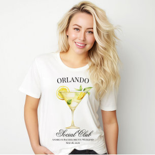 Custom Location Social Club Lemon Cocktail Bach T-Shirt