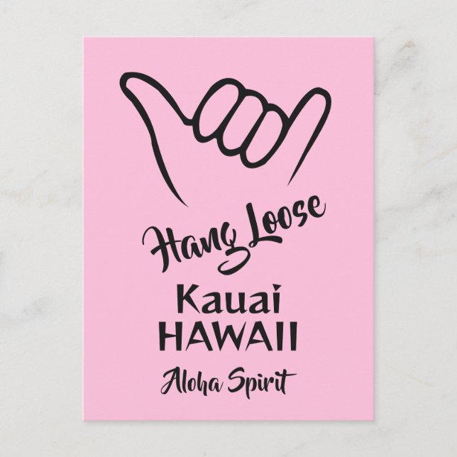 Custom Location, Text & Colour Shaka Postcard (Front)