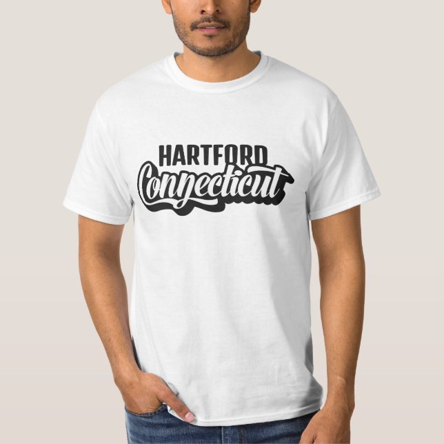 Custom Location & Text Connecticut T-Shirt (Front)
