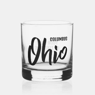 Custom Location & Text Ohio Whiskey Glass