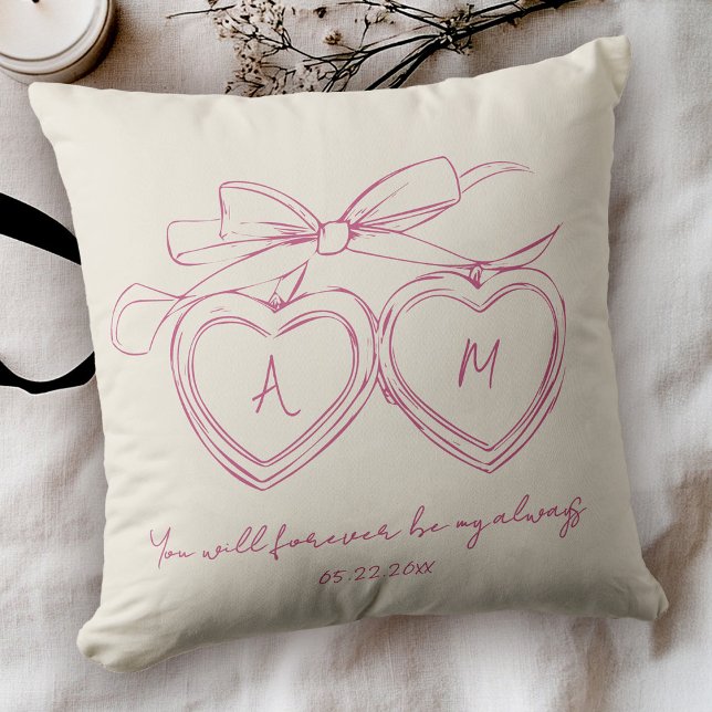 Custom Locket for Couple Anniversary Initial Photo Cushion (Creator Uploaded)