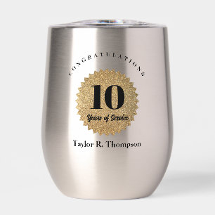 Custom logo 10 Years of Service Award Gold seal