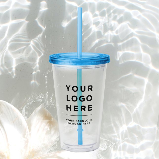 Custom Logo Acrylic Tumbler with Straw No Minimum (Creator Uploaded)