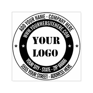 Custom Logo Address Colour Round Self-inking Stamp