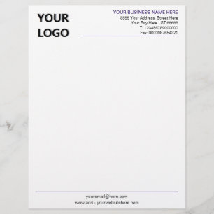 Custom Logo Address Info Colours Design Letterhead
