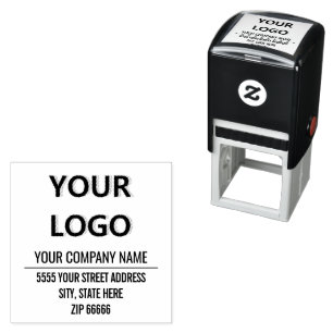 Custom Logo Address Name Business Stamp