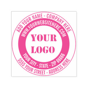 Custom Logo Address Name Website Colours Stamp