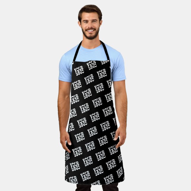 Custom Logo All-Over Print Apron Corporate Cooking (Worn)