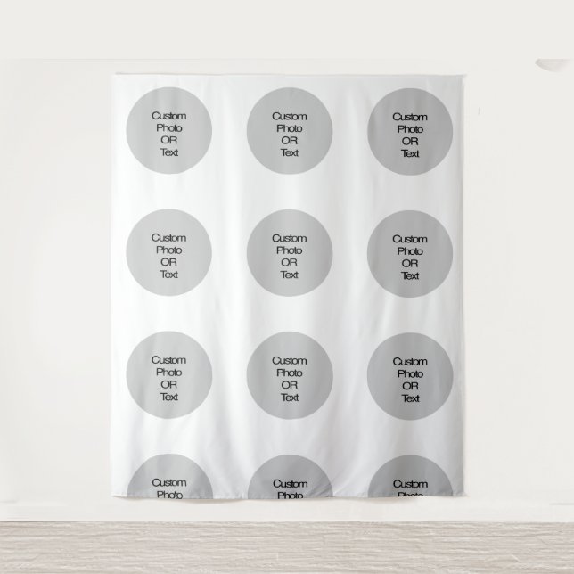 Custom Logo and/or Text Step and Repeat Backdrop Tapestry (Front)