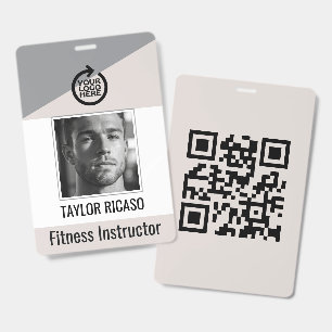 Custom Logo and QR Code Business Personalised ID Badge