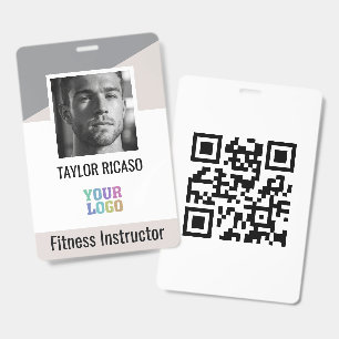 Custom Logo and QR Code Business Personalised ID Badge