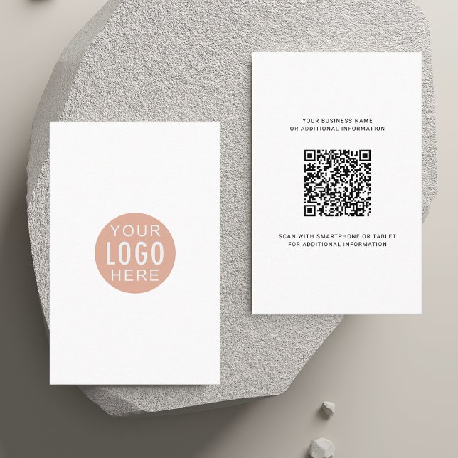Custom Logo and QR Code DIY Modern Business Card (Custom Logo and QR Code DIY Modern Business Card)