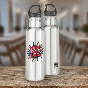 Custom Logo and QR Code Upload Water Bottle